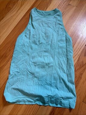 Light Aqua Ribbed Sleeveless Tank Top
